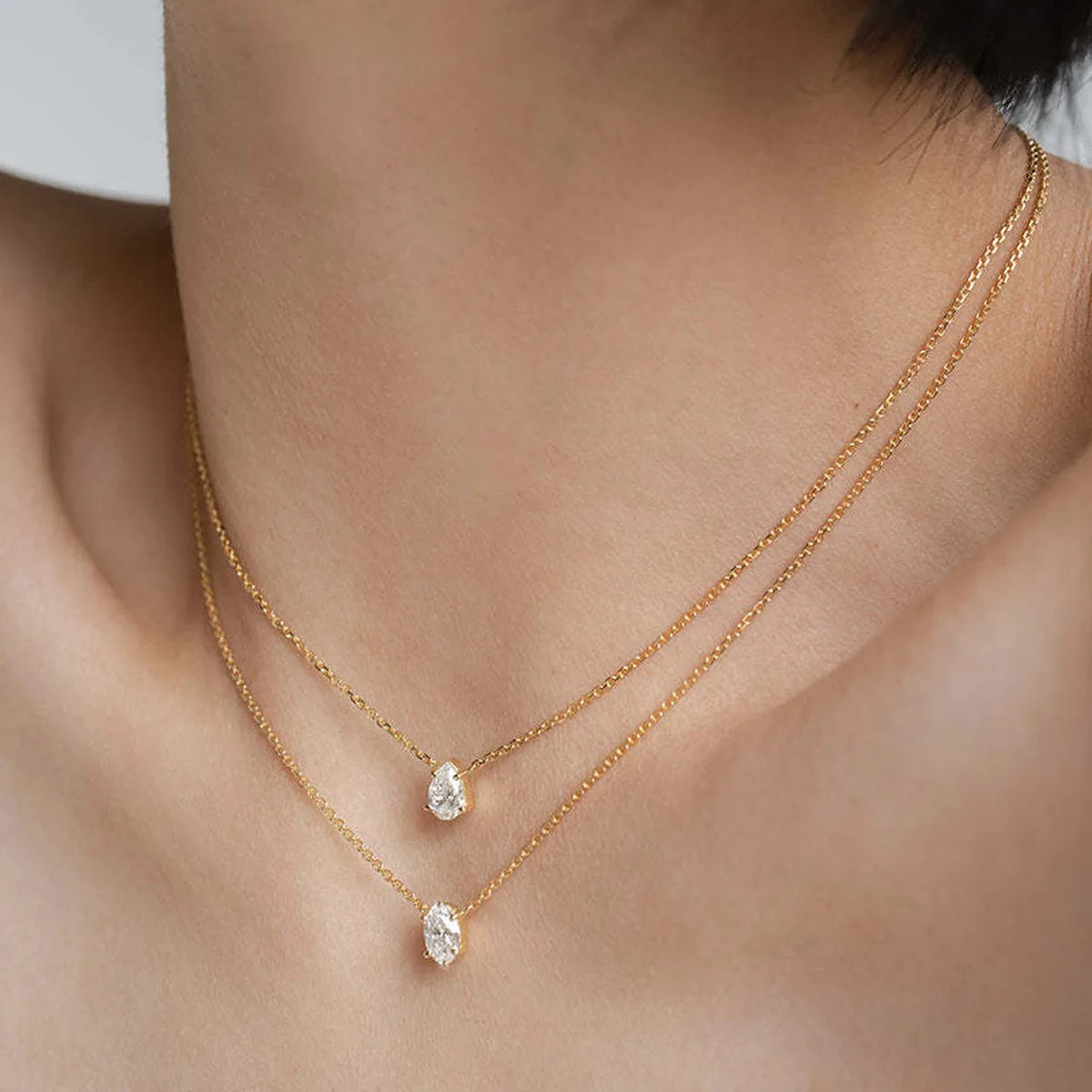 Zircon Pendant Multilayer Necklace