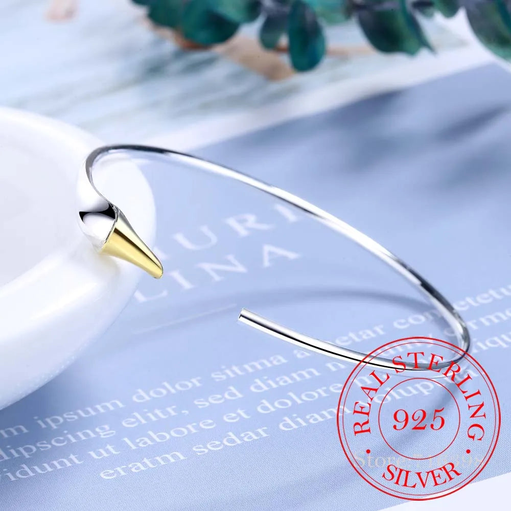 Silver Swan Cuff