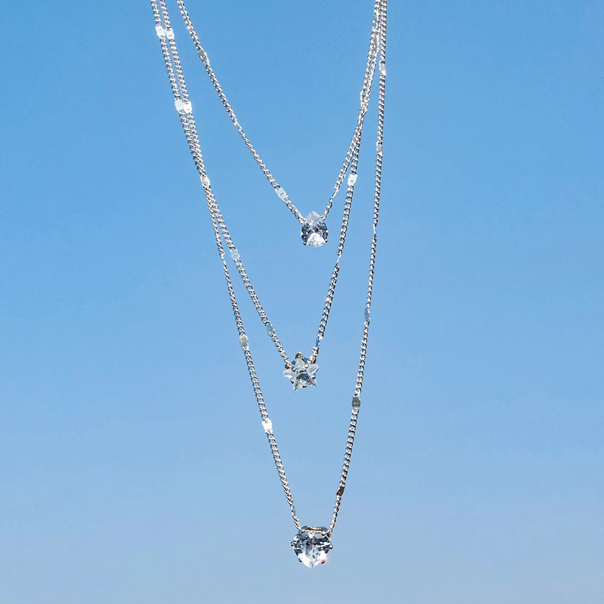 Zircon Pendant Multilayer Necklace