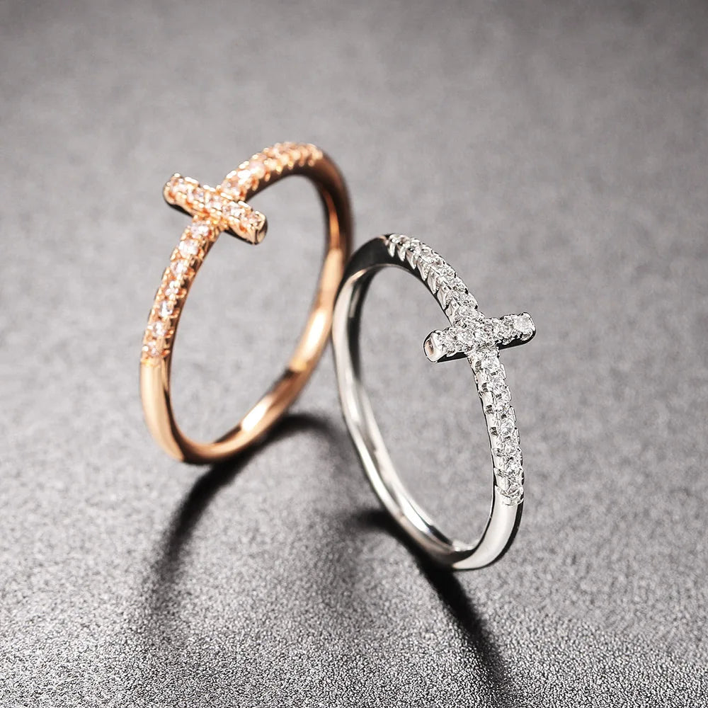 Cross Thin Rings