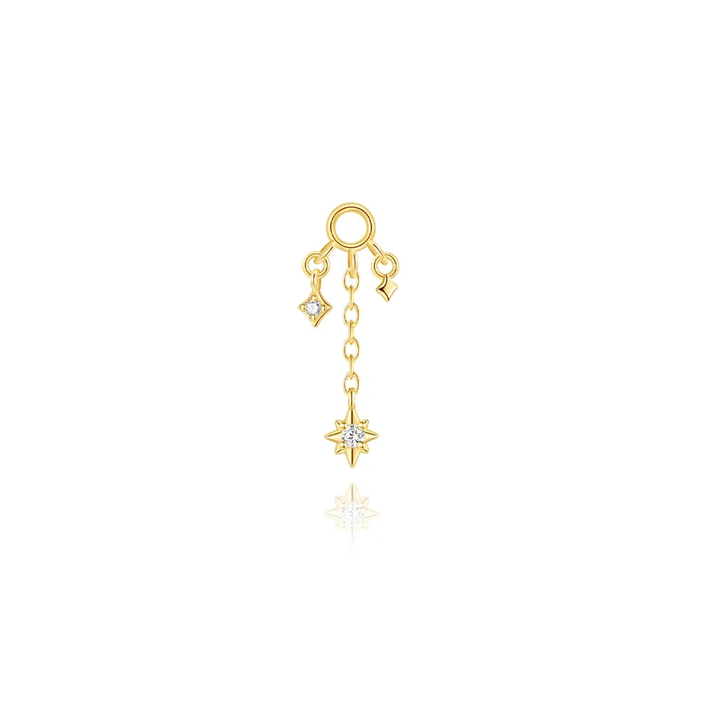 1PCS Holy Trinity Tassel Piercing Sterling Silver