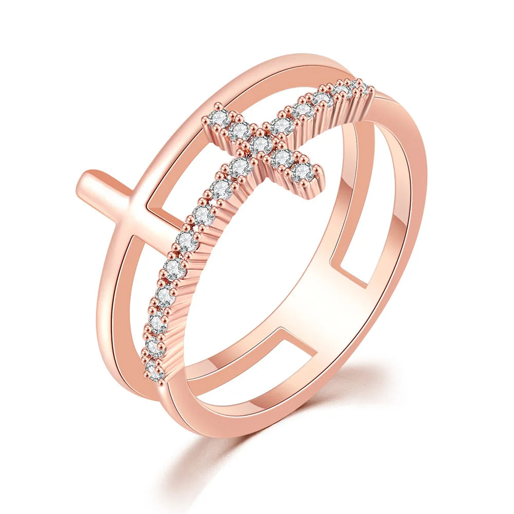Cross Thin Rings