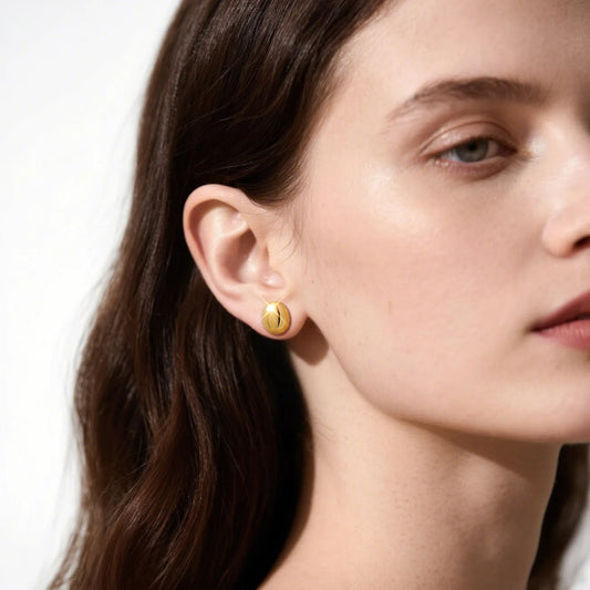 Oval Stud Earrings