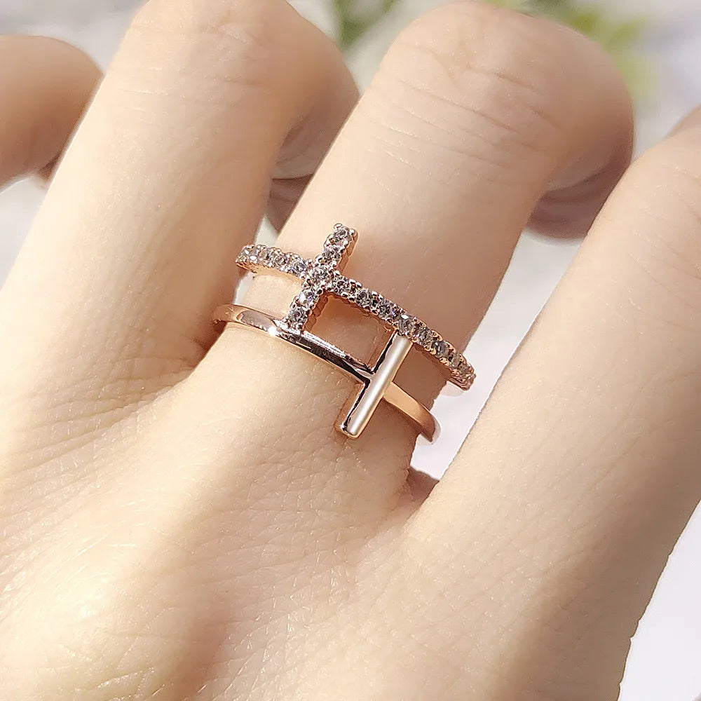 Cross Thin Rings