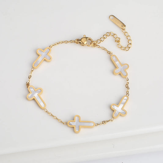 Cross Adjustable Chain Bracelet