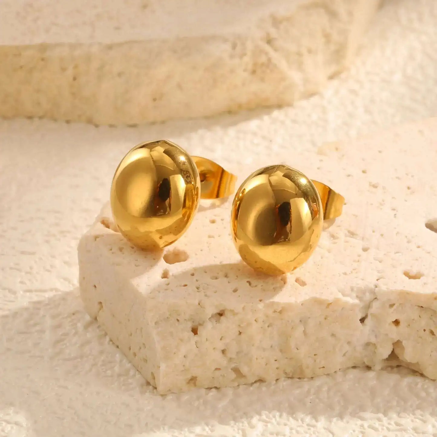 Oval Stud Earrings