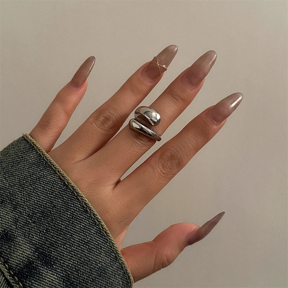 Waterdrop Open Wrist Bracelet/ Bangle Ring