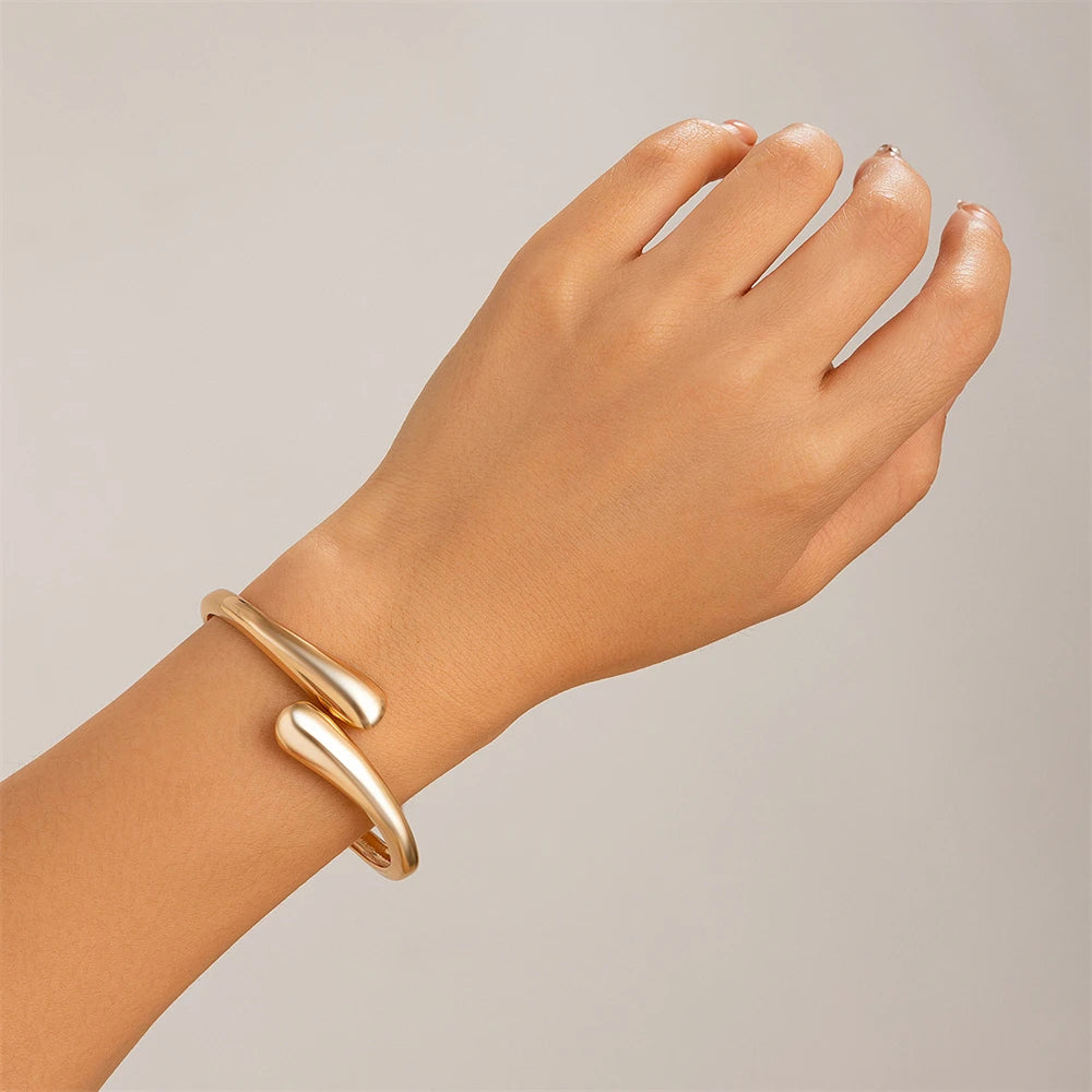 Waterdrop Open Wrist Bracelet/ Bangle Ring