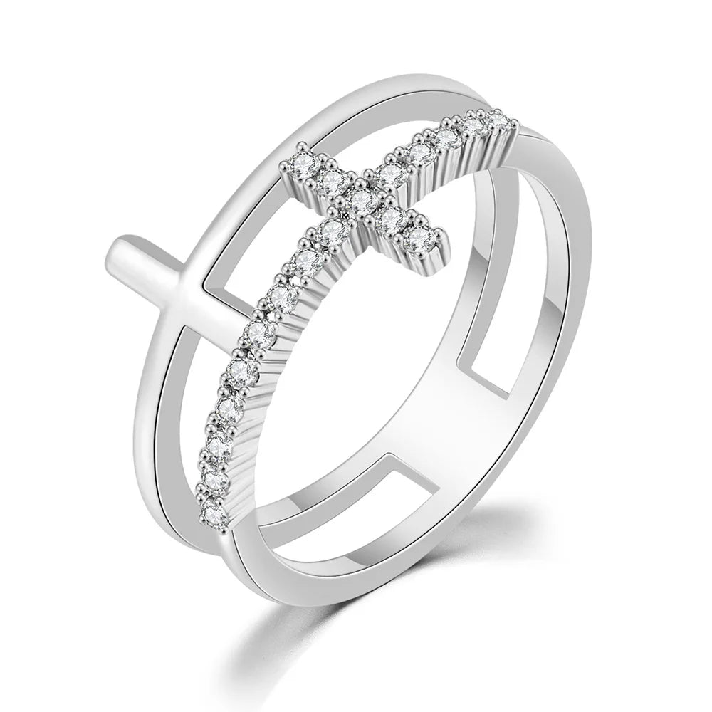 Cross Thin Rings
