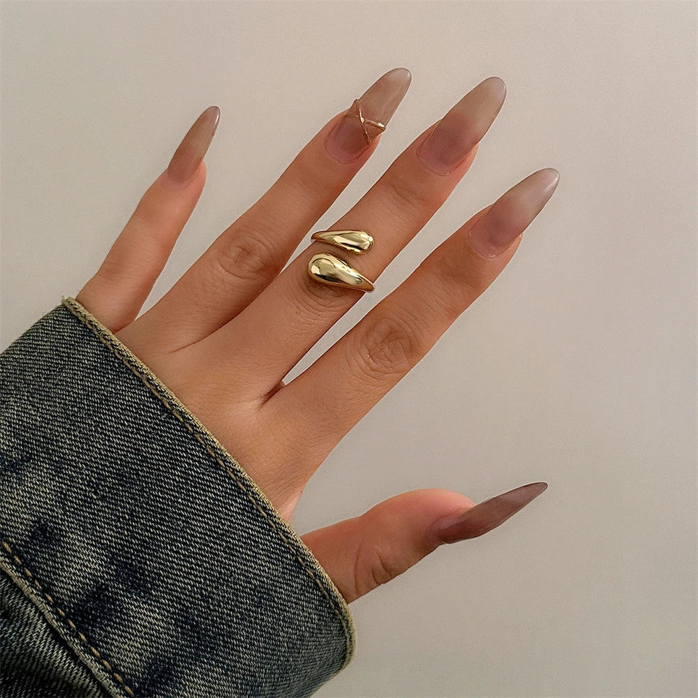 Waterdrop Open Wrist Bracelet/ Bangle Ring